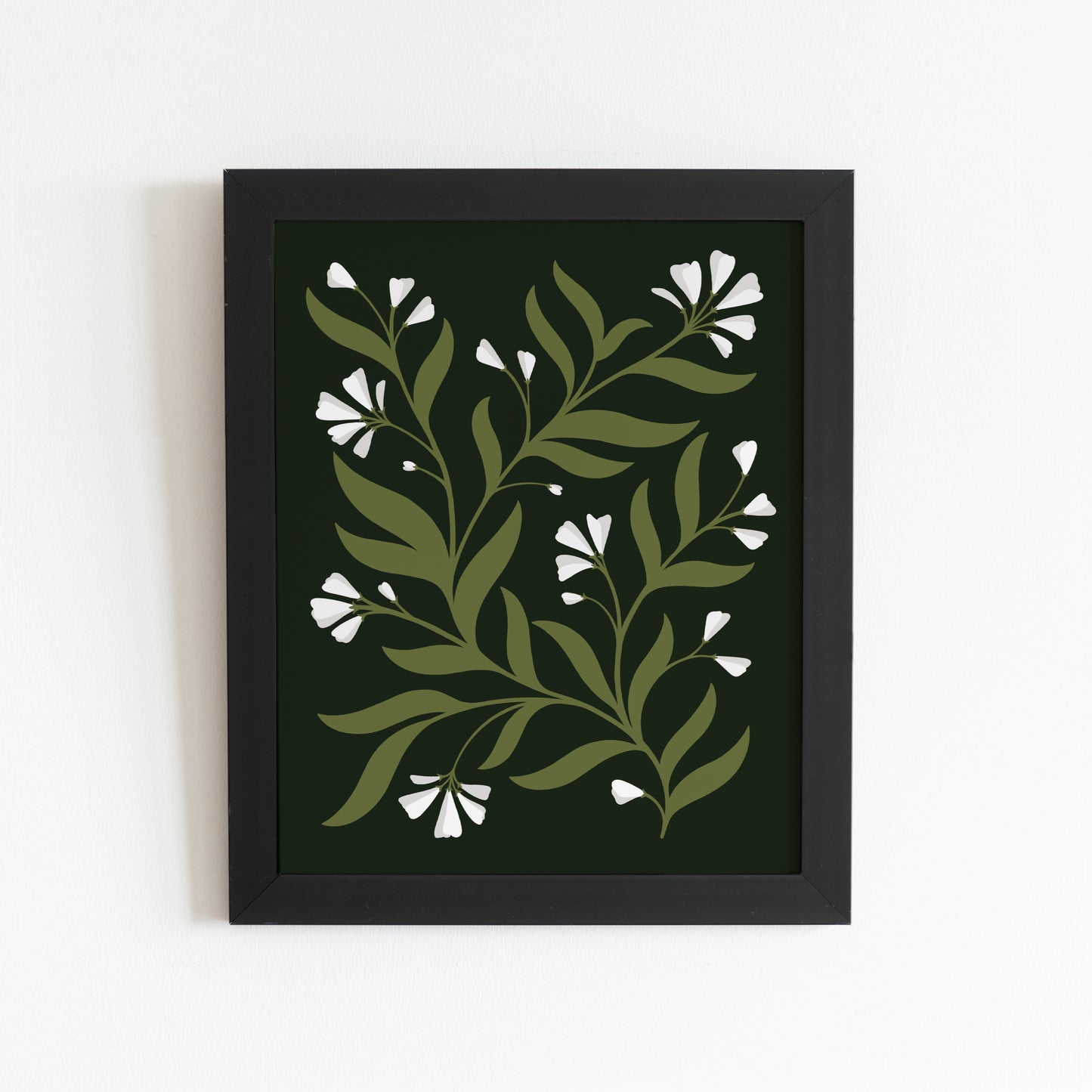 Dark Green Floral
