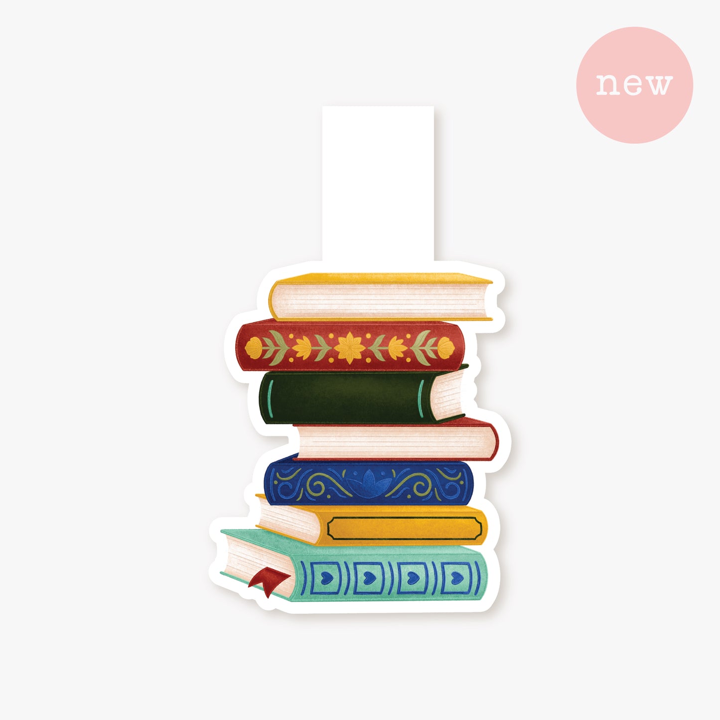 Book Stack Magnetic Bookmark