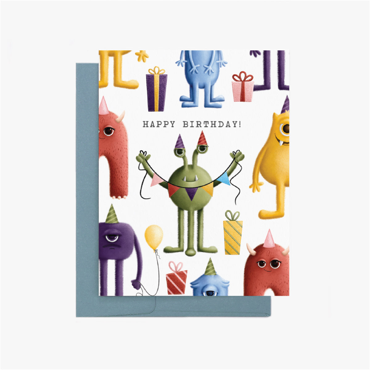 Birthday Monsters Greeting Card