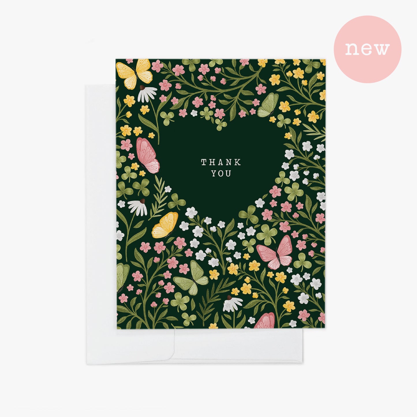 Floral Garden Thank You Greeting Card