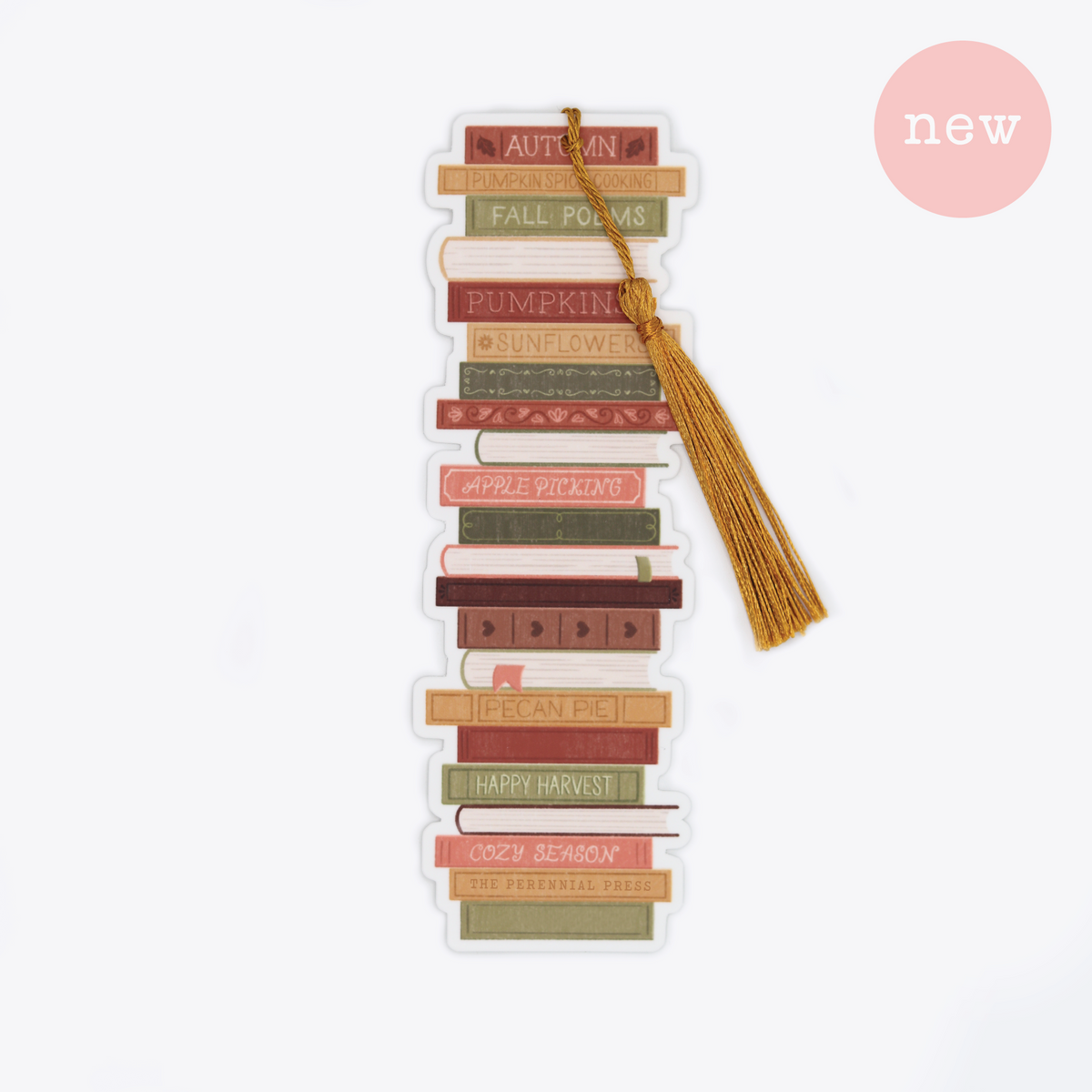 Fall Book Stack Bookmark