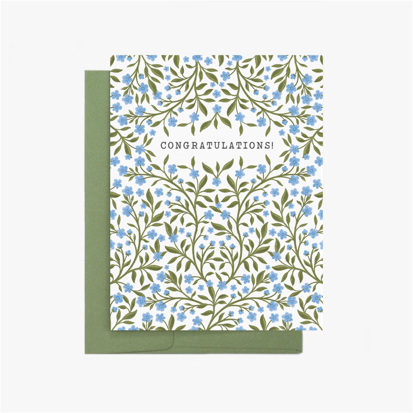 Blue Floral Congratulations