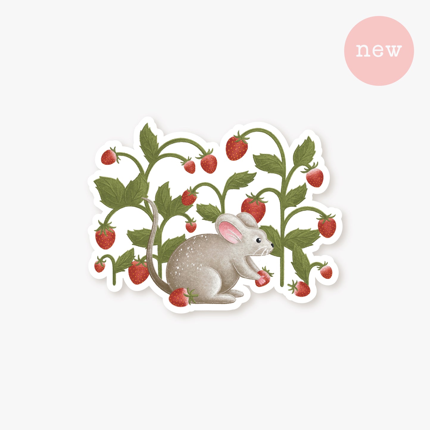 Strawberry Mouse Sticker