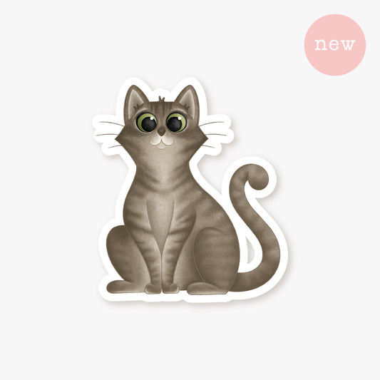 Brown Tabby Cat Sticker