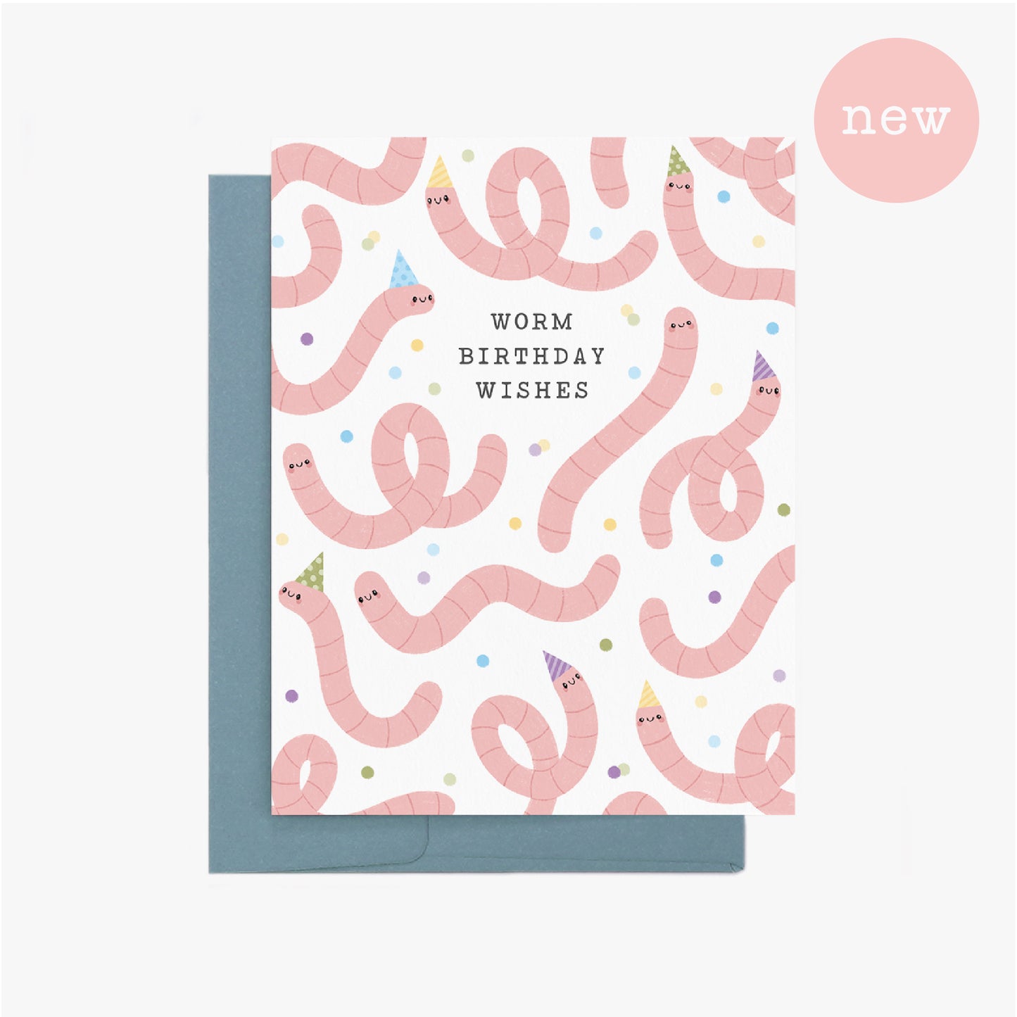Worm Birthday Greeting Card