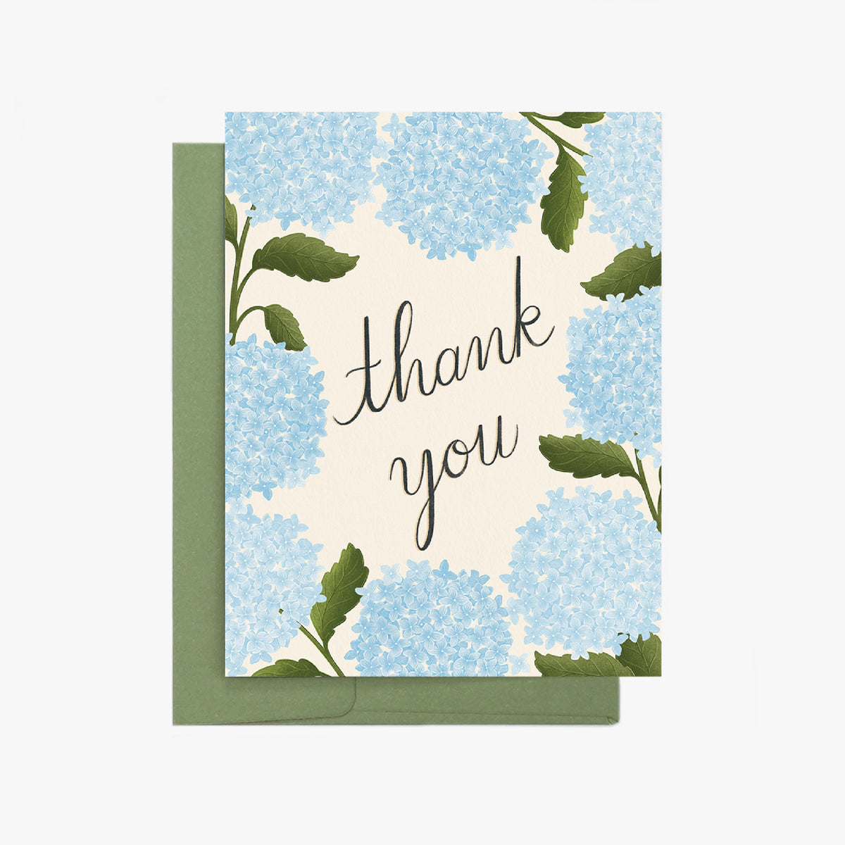 Hydrangea Thank You Greeting Card