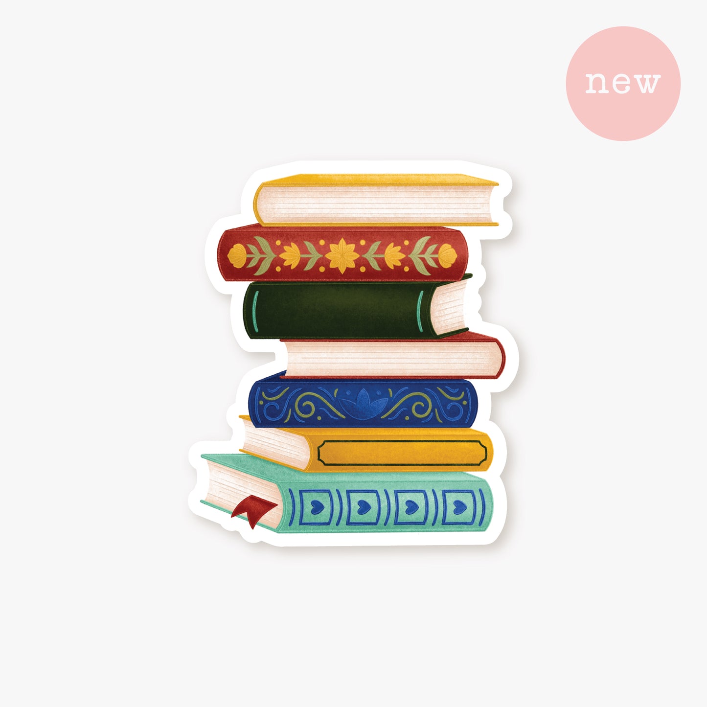 Book Stack Sticker
