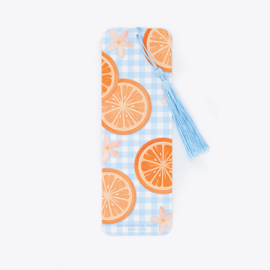 Orange Gingham Bookmark