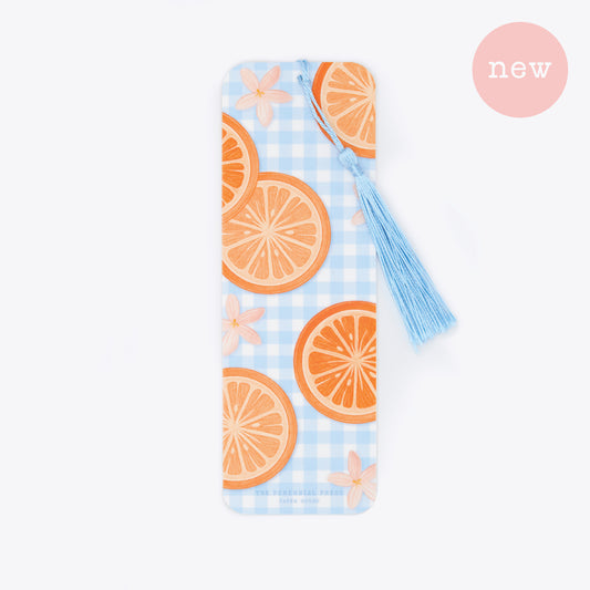 Orange Gingham Bookmark